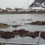 Las lluvias inundan el terreno donde se construye la Refinería Dos Bocas