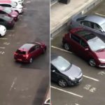 Conductor se hace viral por no saber estacionarse
