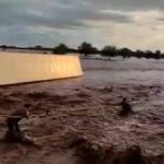 Captan impresionante rescate de personas arrastradas por la corriente en Nayarit